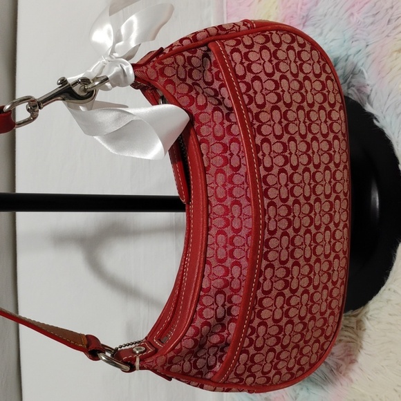 FIRM! Auth Coach Y2K Mini Signature Mini C Print Demi Vintage Shoulder/Handbag - Picture 4 of 15